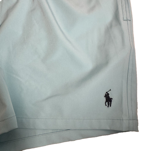 Polo Ralph Lauren Men's Small Blue Solid Polo Swim Trunks - Picture 4 of 10